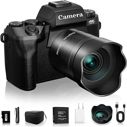 Appareil Photo Numérique 64MP avec Écran Tactile