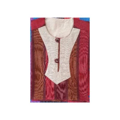 🔥 Chemise Traditionnelle Homme – Rouge Bordeaux & Crème | Anaizan Fashion Chemise Traditionnelle Homme Rouge & Crème – Élégance Africaine par Anaizan Fashion