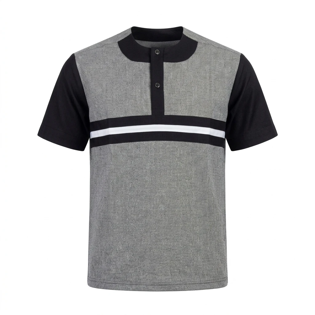 Chemise Grise à Bandes Co...