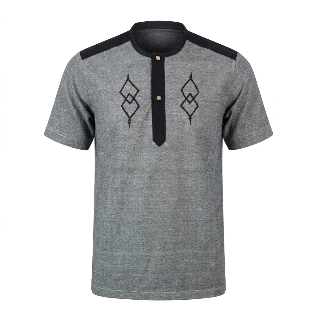 Chemise Grise Motifs Losa...