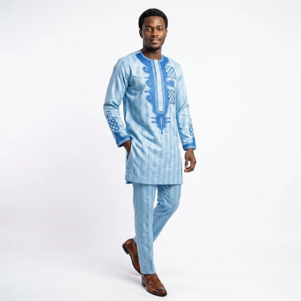 Ensemble Bazin Bleu Ciel