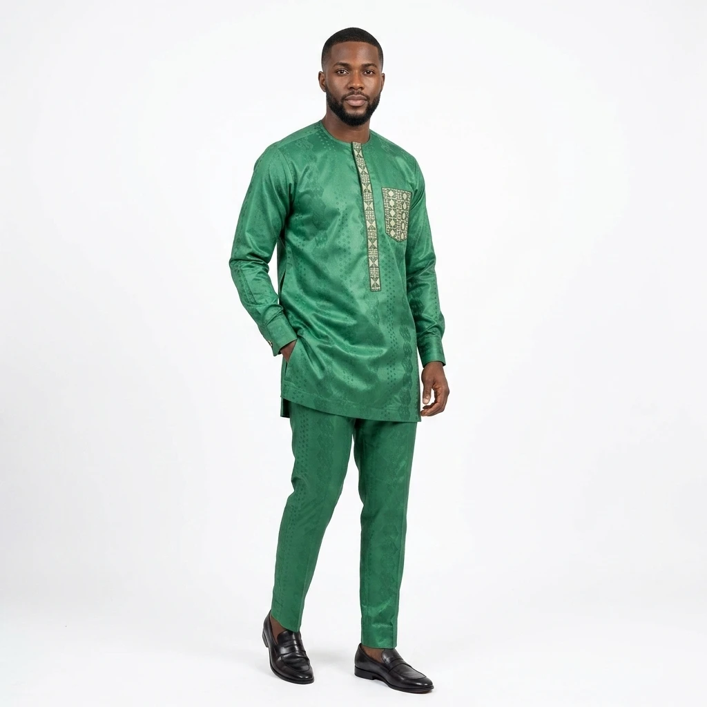 Ensemble Bazin Vert pour Homme