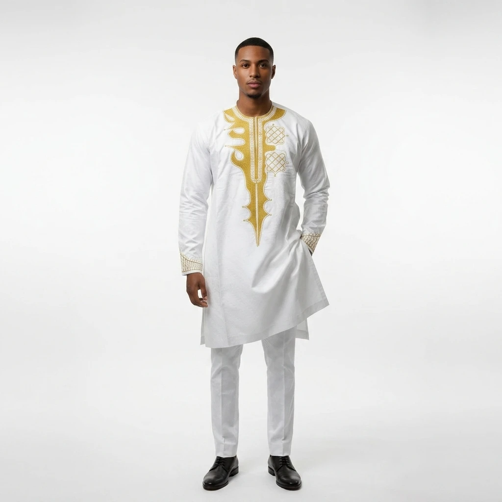 Ensemble Bazin Blanc et Or