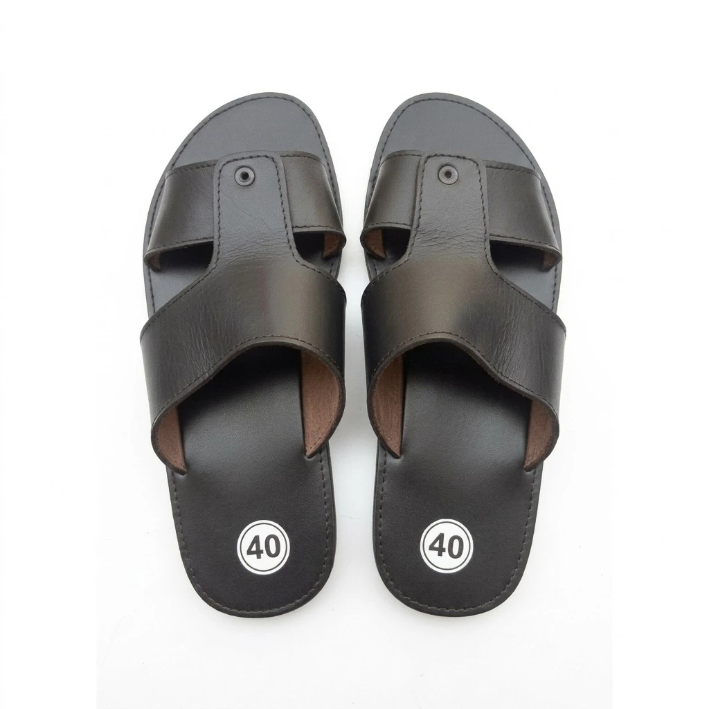 Mules Équilibre en Cuir Noir