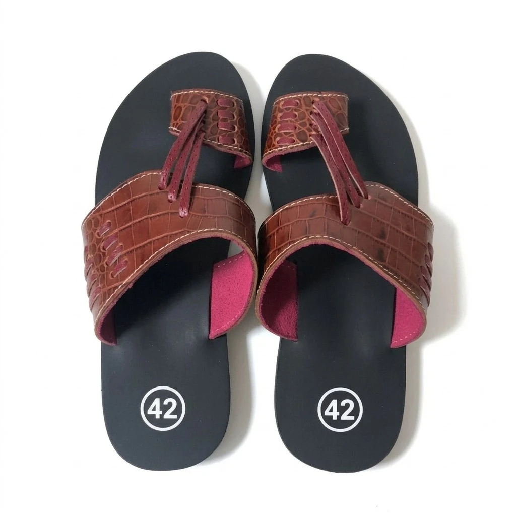 Sandales Croco & Lacets B...