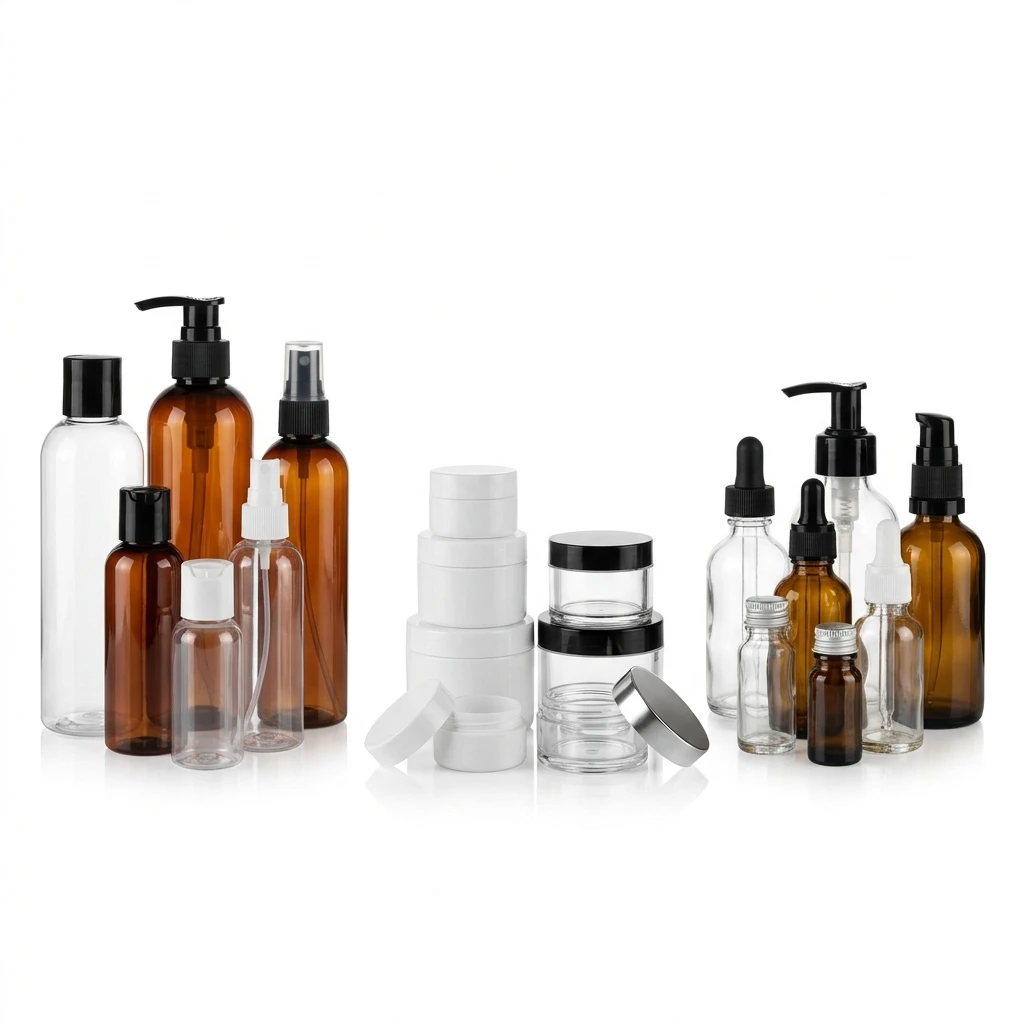 Bouteilles PET, Pots Cosmétiques & Flaconnage Verr