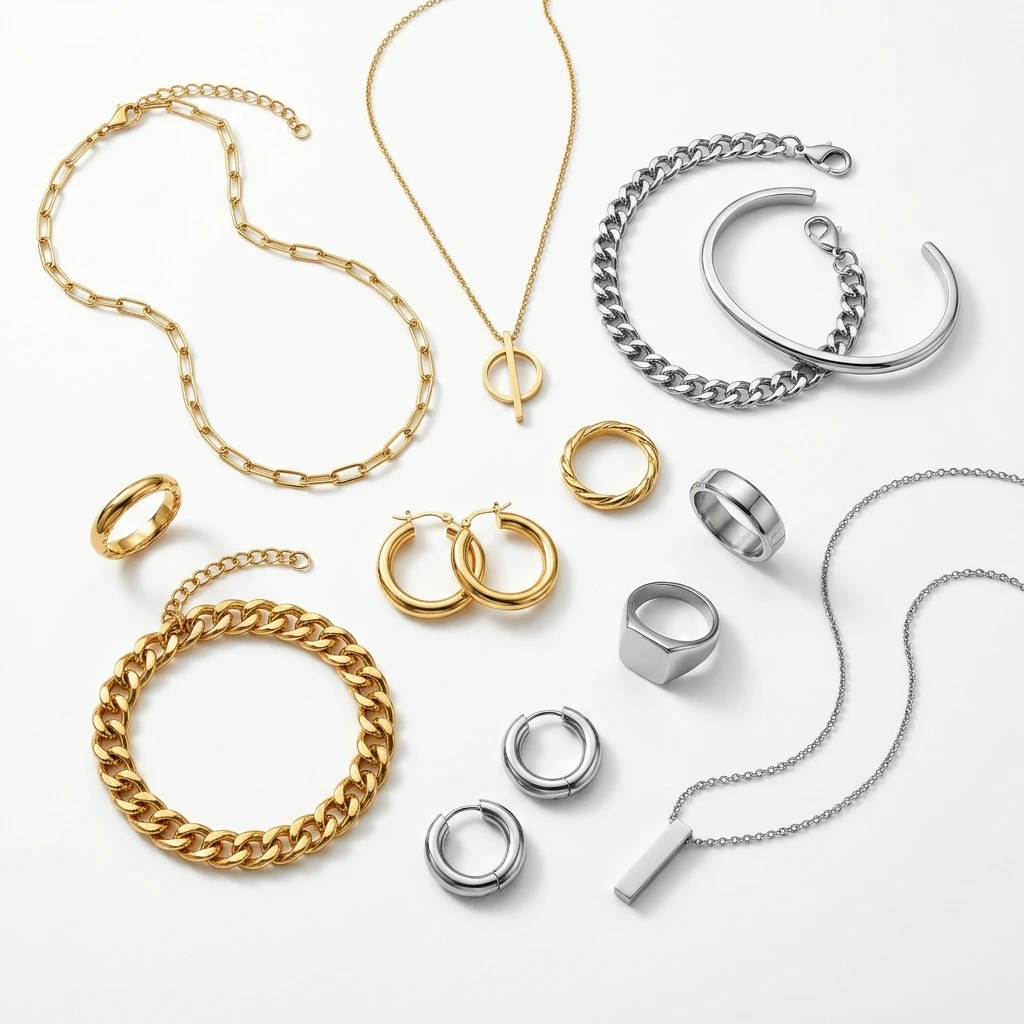 Bijoux Acier Inoxydable & Plaqué Or 18K