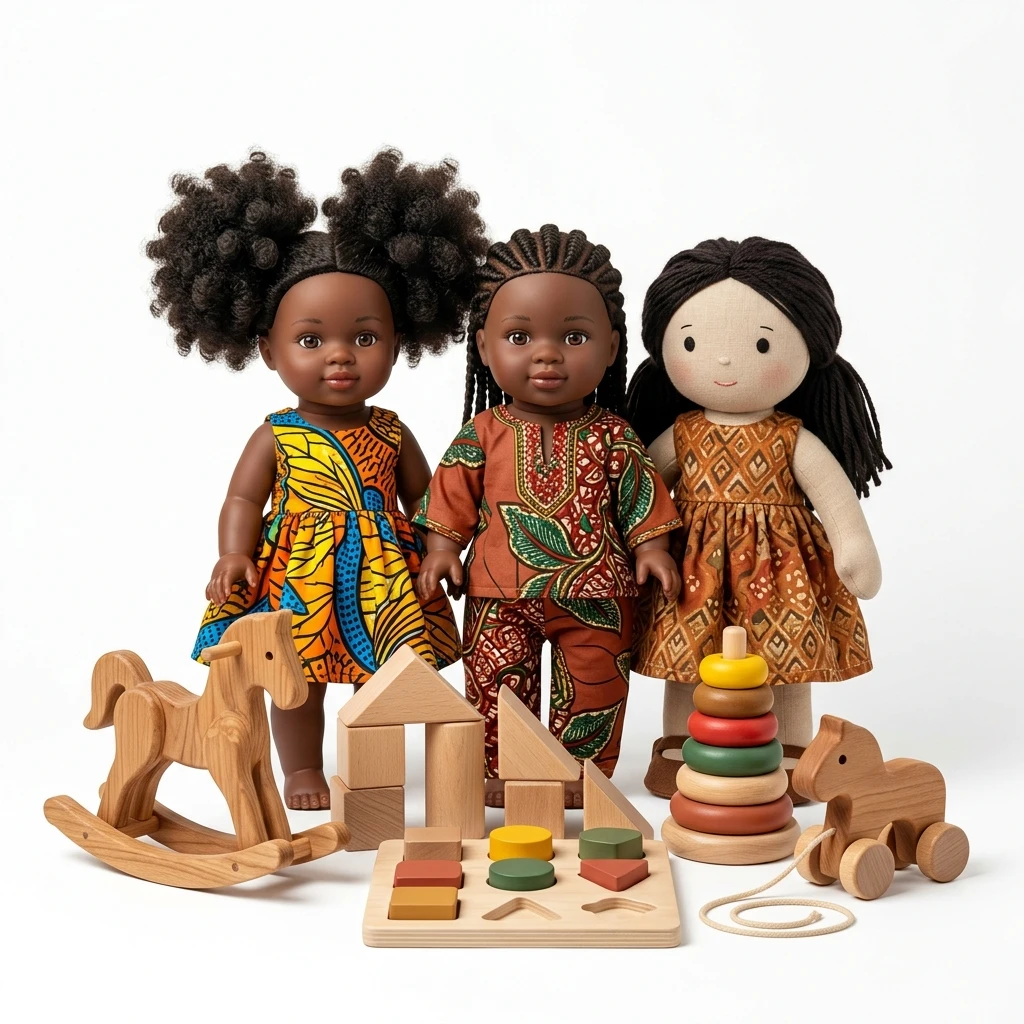 Poupées Afro, Jouets en Bois & Éveil